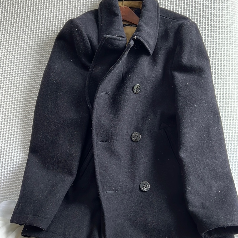Navy peacoat